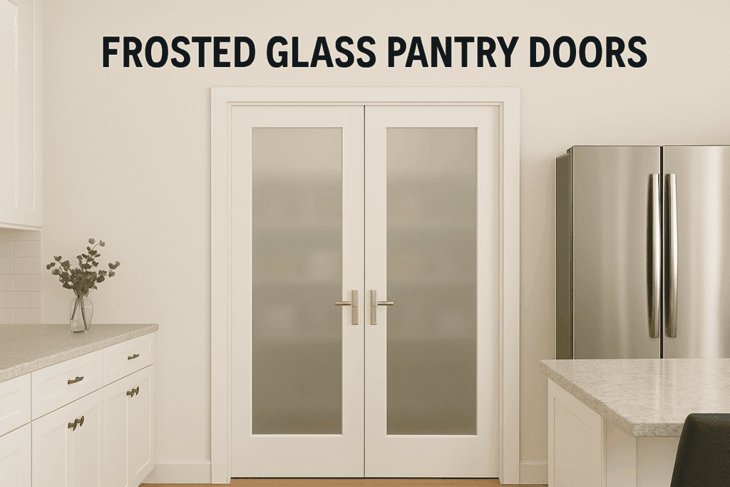 Frosted glass pantry doors
