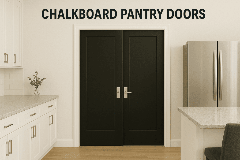 Chalkboard pantry doors